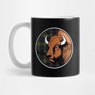 Good Ol Buffalo Patch with MacLaren Tartan Background - If you used to be a Buffalo, a Good Old Buffalo too, you'll find the bestseller critter patch design perfect. Mug